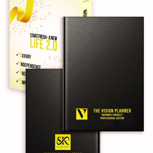 The Vision Planner Professional Edition for Corporate Executives; Yearly Planner; Success Coach in a Planner; Achieve 10x Growth; Daily Planner (A4 Crown Size) Journal | Free Stickers | Black Leather